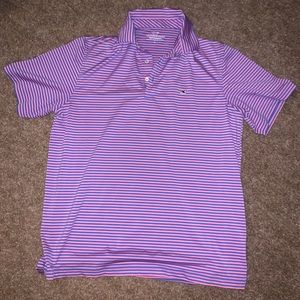 Vineyard Vines Men’s Large Pink and blue golf polo